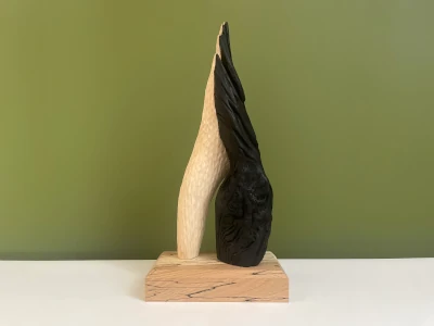 Bog Oak and Ash Sculpture